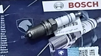 شمع موتورهای XU7 بنزینی و گاز سوز ، K4M ،TU3JP ، 1600 OHV ، 1600 INJ با گپ 0.9 میلی متر رنو تندر پژو207 405 آریسان پارس سمند 206فنی ( 1040300438 ) ایساکو - بوش هندی (Bosch)