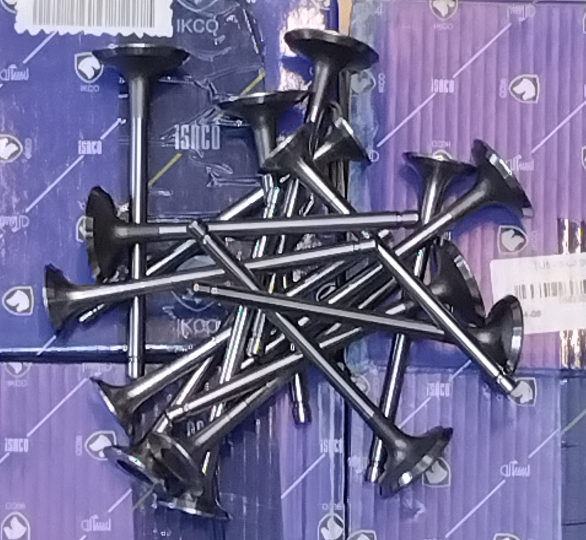 مجموعه 8 عدد سوپاپ دود و8 عدد سوپاپ هوا موتور TU5-TU5P ( فنی 0961500399 )  پژو207 رانا دانگ فنگ H30 301 S30 تارا 206ایساکو
